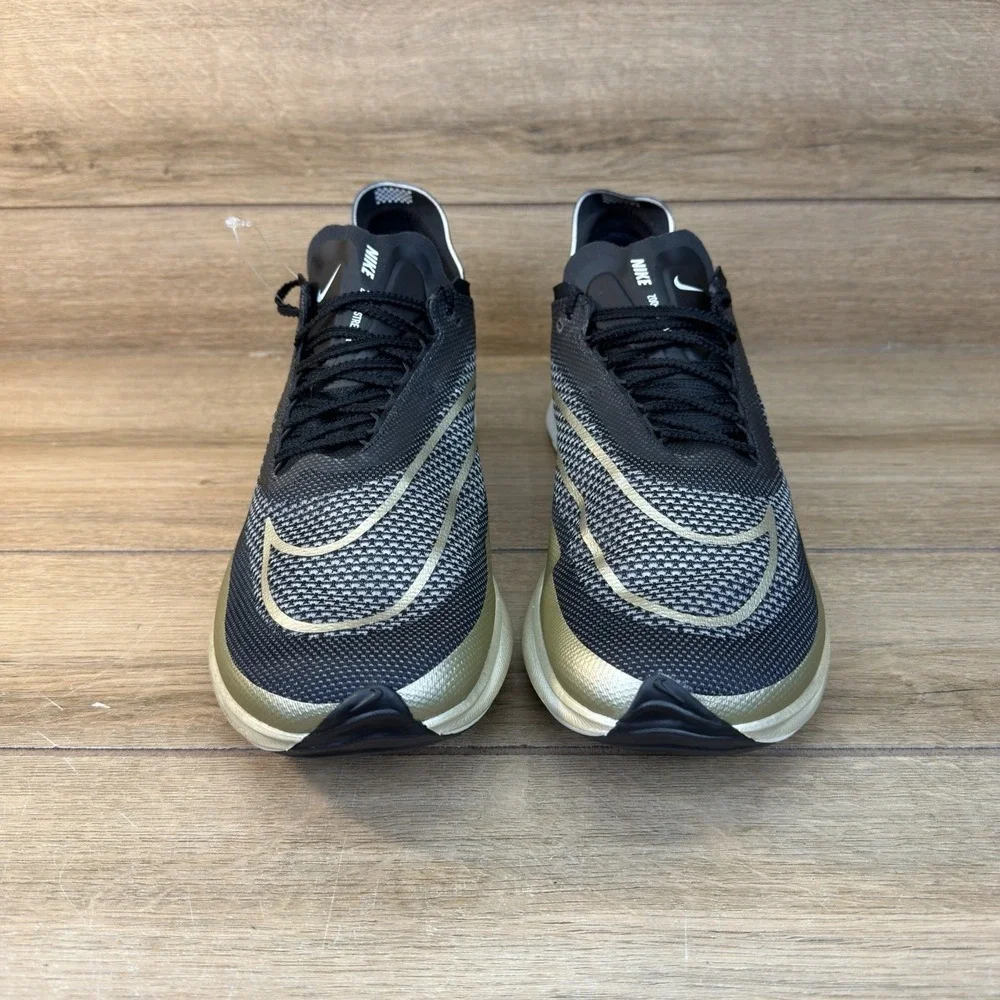 Nike ZoomX Streakfly Black Metallic Gold Grain DJ6566-001 Men's Sz 15 Running